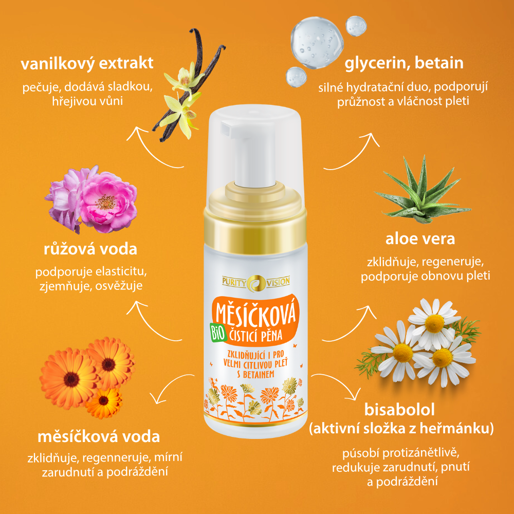 Bio Nechtíková čistiaca pena 95 ml