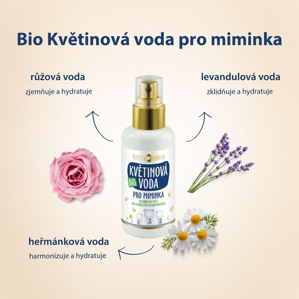 Bio Kvetinová voda pre bábätká 100 ml