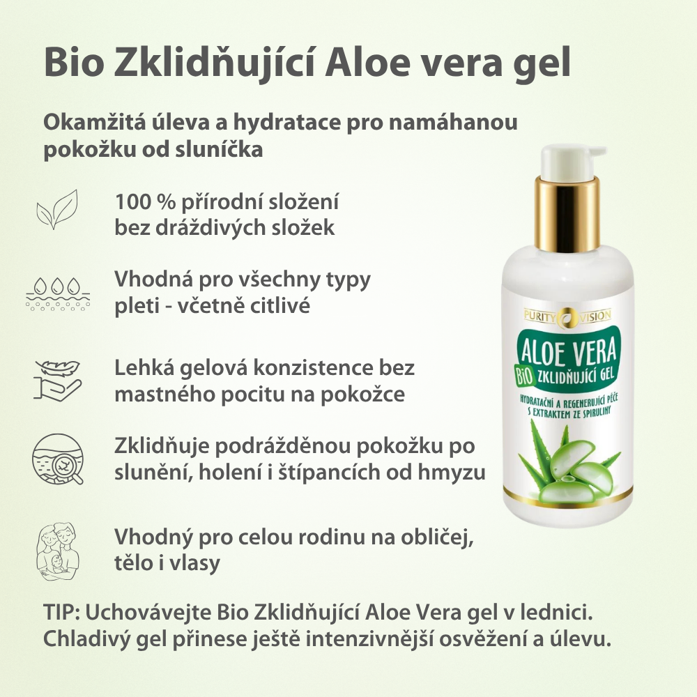Bio Upokojujúci Aloe vera gél 200 ml